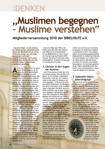Perspektive 2011 02 muslimen begegnen muslime verstehen