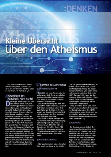 Perspektive 2010 06 kleine uebersicht ueber den atheismus