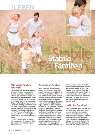 Perspektive 2010 01 stabile familien